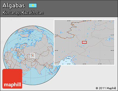 Gray Location Map of Algabas