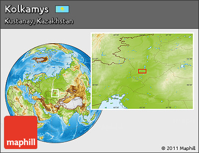 Physical Location Map of Kolkamys
