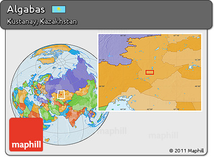 Political Location Map of Algabas