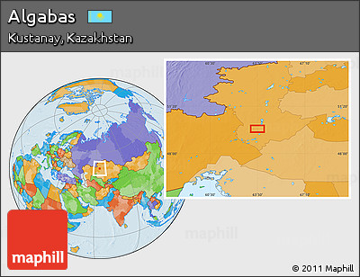 Political Location Map of Algabas