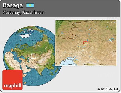 Satellite Location Map of Basaga