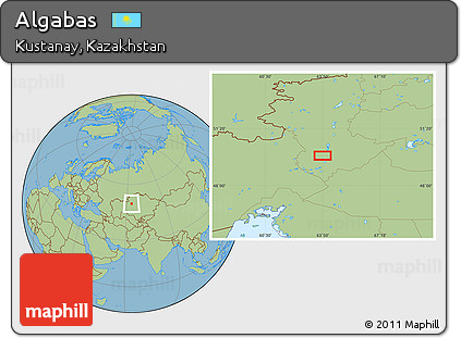 Savanna Style Location Map of Algabas