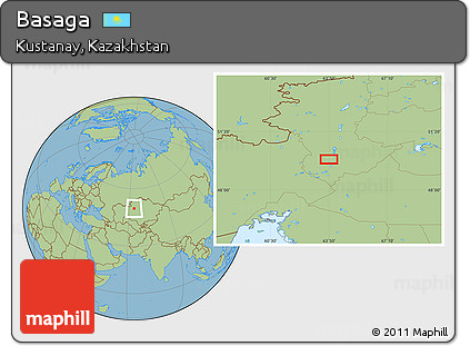 Savanna Style Location Map of Basaga