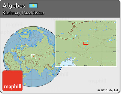 Savanna Style Location Map of Algabas