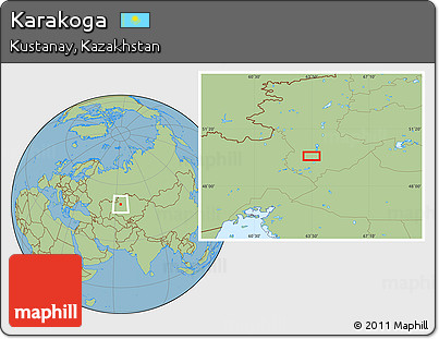 Savanna Style Location Map of Karakoga