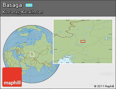 Savanna Style Location Map of Basaga