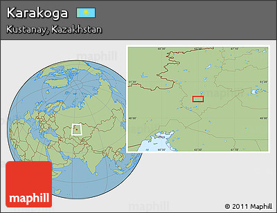 Savanna Style Location Map of Karakoga