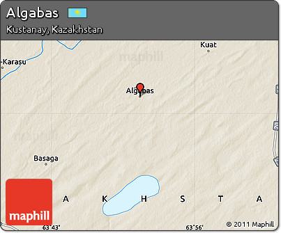 Shaded Relief Map of Algabas