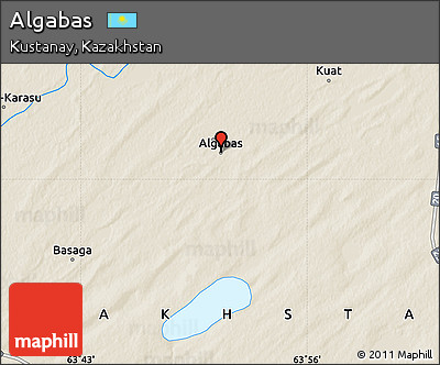 Shaded Relief Map of Algabas