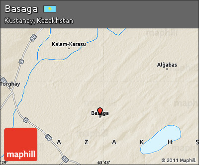 Shaded Relief Map of Basaga