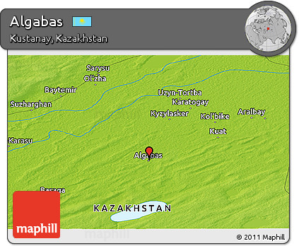 Physical Panoramic Map of Algabas