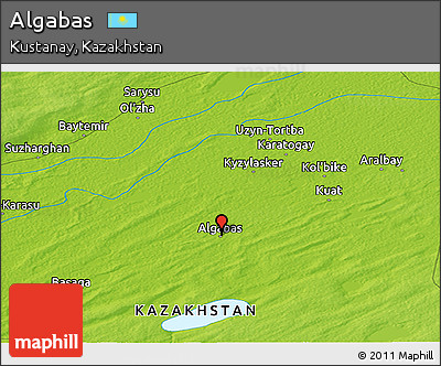 Physical Panoramic Map of Algabas