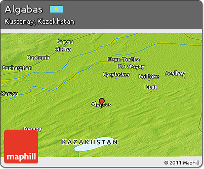 Physical Panoramic Map of Algabas