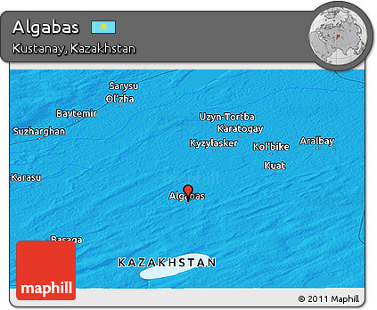 Political Panoramic Map of Algabas