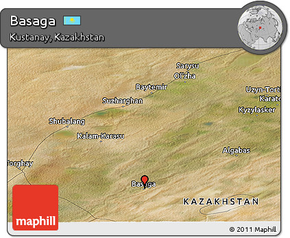 Satellite Panoramic Map of Basaga