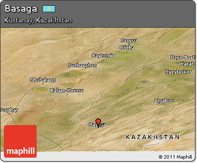 Satellite Panoramic Map of Basaga