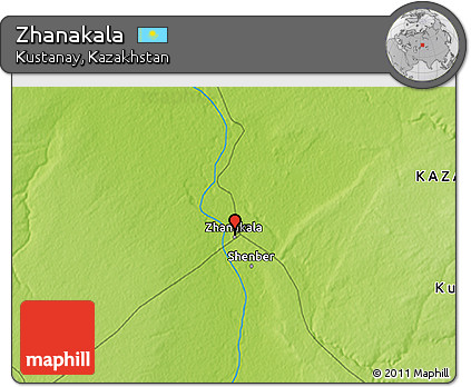 Physical 3D Map of Zhanakala