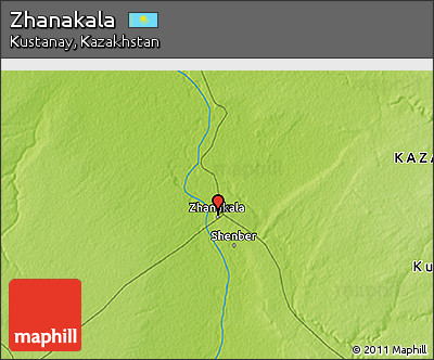 Physical 3D Map of Zhanakala