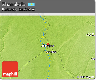 Physical 3D Map of Zhanakala