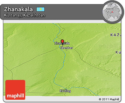 Physical Panoramic Map of Zhanakala