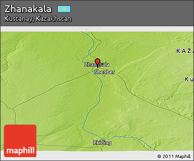 Physical Panoramic Map of Zhanakala
