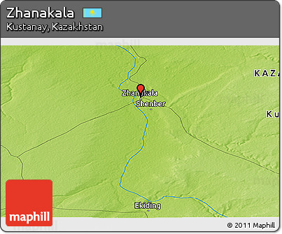 Physical Panoramic Map of Zhanakala