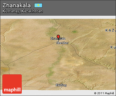 Satellite Panoramic Map of Zhanakala
