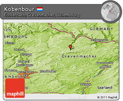 Physical Panoramic Map of Kobenbour