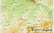 Physical Map of the area around 49° 43' 37" N, 82° 31' 30" E