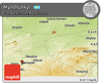 Physical Panoramic Map of Mynshunkyr