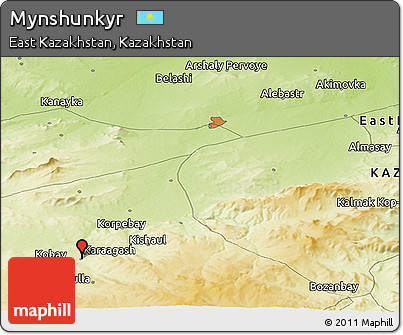 Physical Panoramic Map of Mynshunkyr