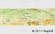 Physical Panoramic Map of the area around 49° 43' 37" N, 82° 31' 30" E