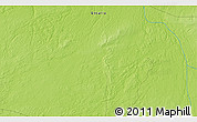 Physical 3D Map of the area around 49° 43' 37" N, 82° 22' 30" W