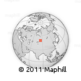 Outline Map of the Area around 49° 43' 37" N, 84° 13' 29" E, rectangular outline