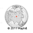 Outline Map of the Area around 49° 43' 37" N, 88° 28' 29" E, rectangular outline