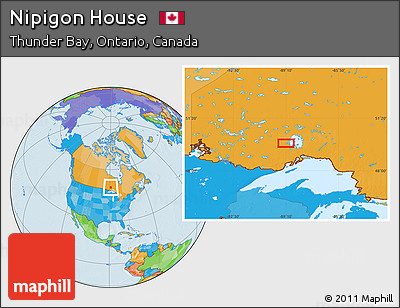 Political Location Map of Nipigon House