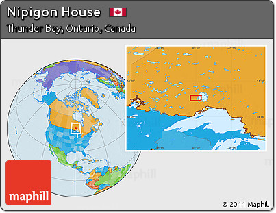 Political Location Map of Nipigon House