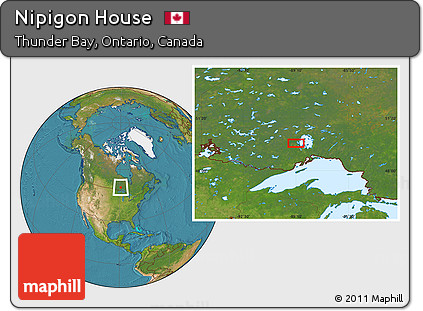 Satellite Location Map of Nipigon House