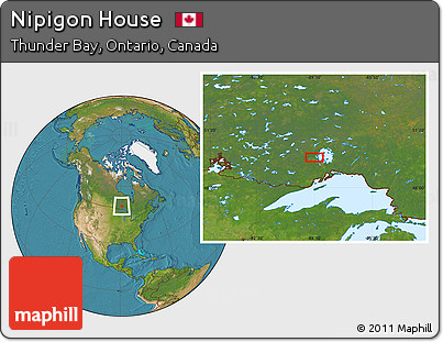 Satellite Location Map of Nipigon House