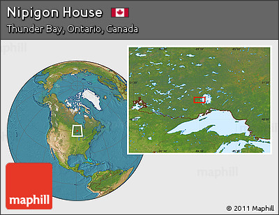 Satellite Location Map of Nipigon House