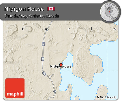 Shaded Relief Map of Nipigon House