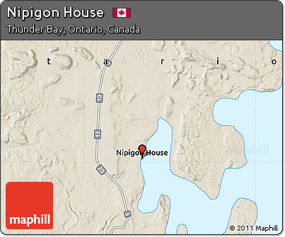 Shaded Relief Map of Nipigon House