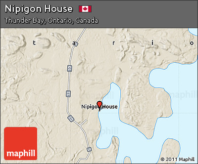 Shaded Relief Map of Nipigon House