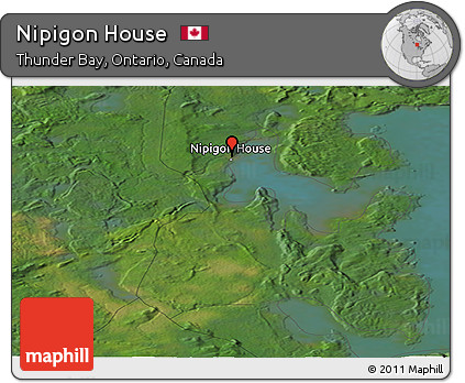 Satellite Panoramic Map of Nipigon House