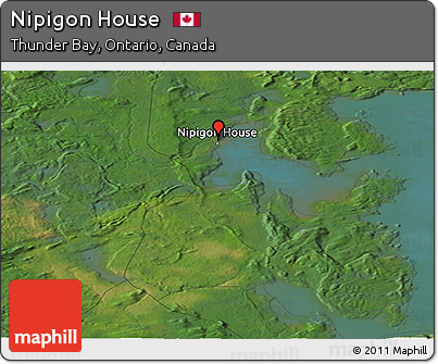 Satellite Panoramic Map of Nipigon House