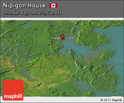 Satellite Panoramic Map of Nipigon House