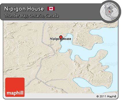 Shaded Relief Panoramic Map of Nipigon House
