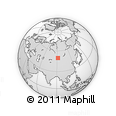 Outline Map of Harhiraa, rectangular outline