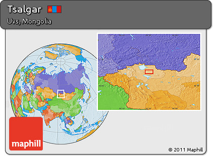 Political Location Map of Tsalgar