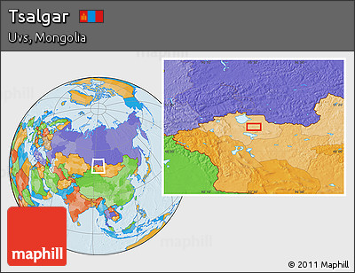 Political Location Map of Tsalgar